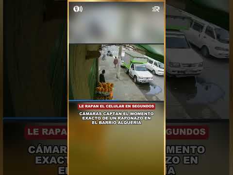CÁMARAS CAPTAN EL MOMENTO EXACTO DE UN RAPONAZO EN EL BARRIO ALQUERÍA