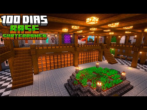 SOBREVIVI 100 DIAS CONSTRUINDO UMA BASE SUBTERRÂNEA NO MINECRAFT