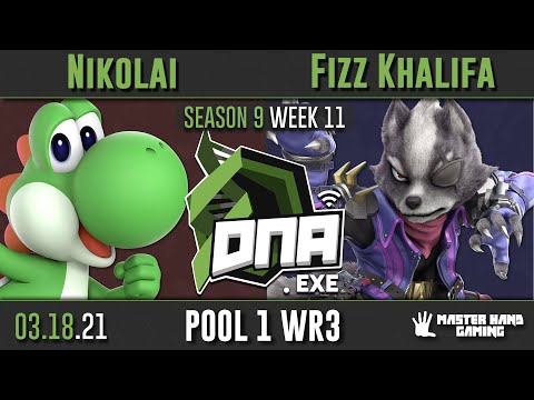 DNA.EXE S9:W11 - Nikolai (Pyra / Mythra, Yoshi) Vs. Fizz Khalifa (Wolf) - Pool 1 WR3