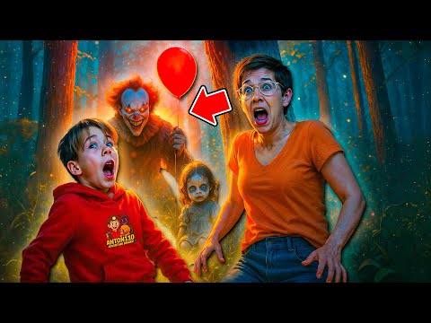 Help!! 🧟‍♀️Anton scared by horror clown & horror doll"👁️Movie night goes totally wrong!