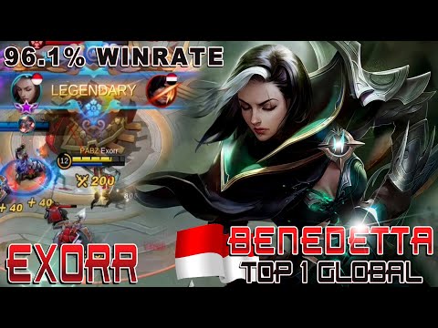 Perfect Unlimited Slash | Honor Blade 96.1% WinRate | Top 1 Global Benedetta by Exorr ~ MLBB