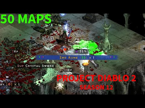 Project Diablo 2 - I Ran 50 Maps On A Sacrifice Sanctuary Paladin! Hardcore SSF Season 12