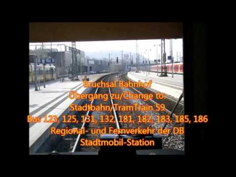 Stadtbahn Karlsruhe LInie S31 Odenheim-Forbach Teil 2/7 Ubstadt Ort-Weingarten/Baden