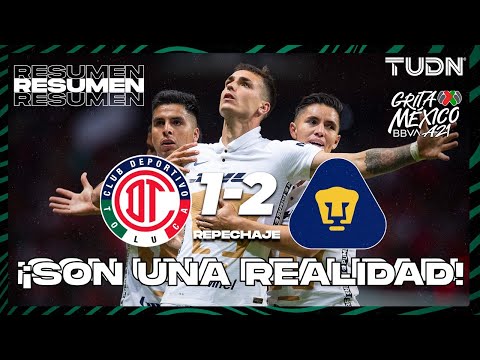 Highlights and goals | Toluca 1-2 Pumas | Grita México BBVA AP2021 - Playoffs | TUDN