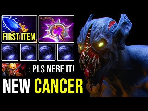 NEW CANCER 7.22h First Item Scepter Night Stalker Endless AoE Void Crazy Monster Buff DotA 2