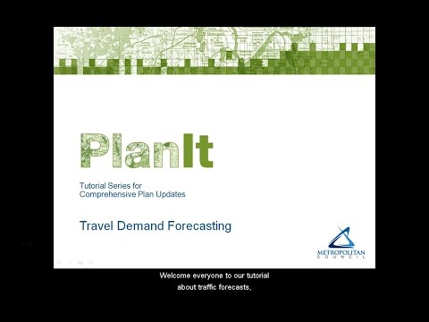 PlanIt: Travel Demand Forecasting Tutorial