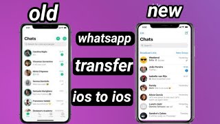 How to Move whatsapp chat from old iphone to new iphone //transfer whatsapp data to new iphone
