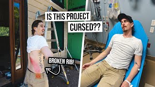 Our Tiny Cabin Build is CANCELLED! - Eric Got Really Hurt 😳