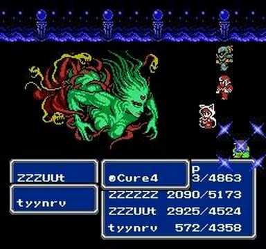Final Fantasy III Final Boss with DK, Ninja, Devout, Summ