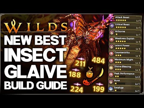 Monster Hunter Wilds - New Best OP Insect Glaive Build - Highest Damage TU3 Arch Nu Udra Set Guide!