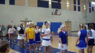 preview picture of video 'Fairhope Middle School Powder Puff cheerleaders part two'