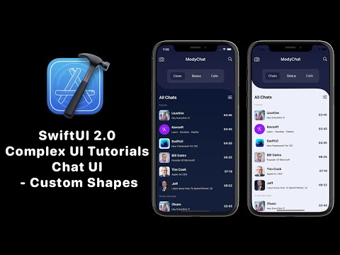 SwiftUI 2.0 Complex UI Tutorials - Custom Shapes - Messaging App UI - SwiftUI 2.0 Tutorials