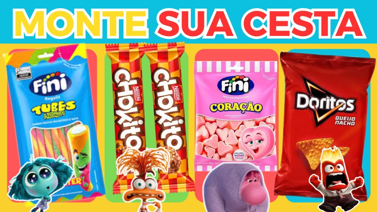 🍭🍪🍬 MONTE SUA CESTA DOS SONHOS 😜 ESCOLHA OS DOCES E GULOSEIMAS - JOGO DAS ESCOLHAS 🎮 DIVERTIDA MENTE