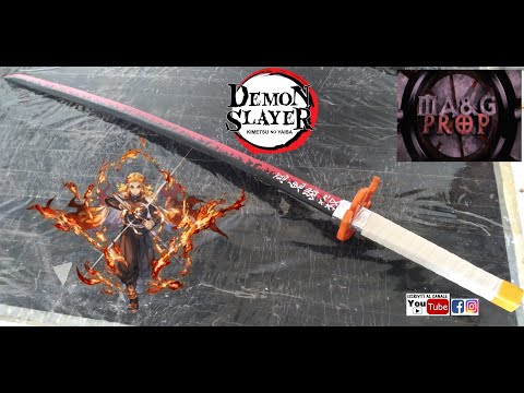 DIY TUTORIAL - How to make Rengoku's Katana from Demon Slayer - KIMETSU NO YAIBA