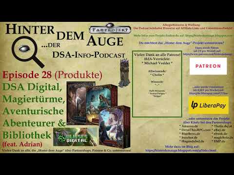 #028 (Produkte) DSA Digital, Magiertürme, Aventurische Abenteurer & Bibliothek (feat. Adrian)