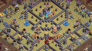 【クラクラ】視野が狭い作業責任者さんのスピアスローワーラッシュ TH18全壊