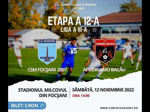 Fotbal L3 @SDV TV CSM 07 Focsani - Dinamo Bacau