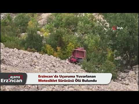 Erzincan'da Uçuruma Yuvarlanan Motosiklet Sürücüsü Ölü Bulundu