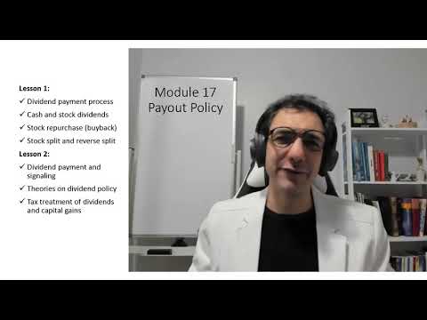 Module 17 - Lesson 1: Payout Policy (I)
