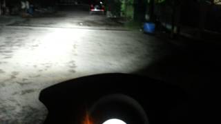 preview picture of video 'Yamaha N Max Triple LED head lamp VS HID projector 35W 6000K on R25'