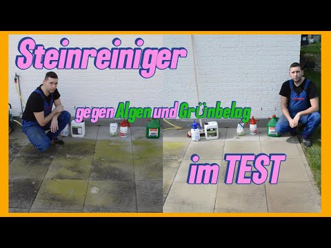 🚨Terrasse / Steine reinigen extrem Test. Was geht ohne Hochdruckreiniger gegen Algen und Grünbelag.🚨
