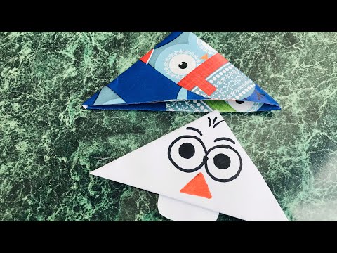 How To Make a Corner Bookmark | Mark while reading books | DIY | Snowman Bookmark