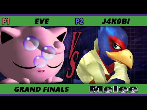 S@X 412 GRAND FINALS - eve (Jigglypuff) Vs. J4k0Bi (Falco) Smash Melee - SSBM