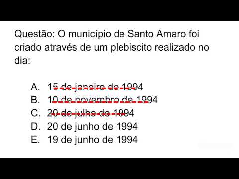 Vai fazer o concurso em Santo Amaro do Maranhão? Possíveis questões da prova.