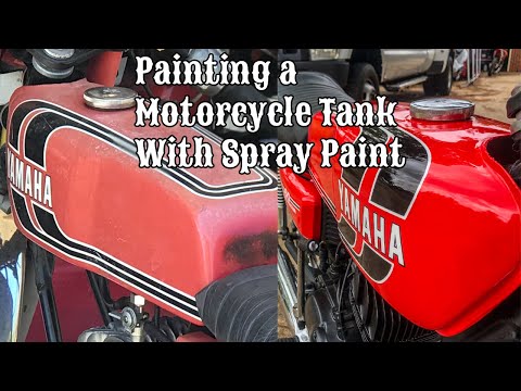 How To Paint A Motorcycle Tank With Spray Paint/Rattle Cans Full Tutorial