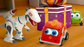 Os carros Mocas abrem presentes de Natal! Desenhos animados em português. Desenho animado infantil