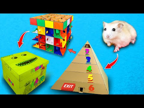 🐹 The Best Hamster Challenges 🐹 Rubik Maze - Pyramid Maze - Secret Mysterious Box Garten Of BANBAN