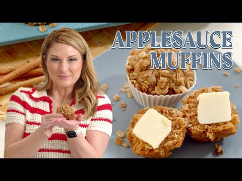 Bakery-Style Applesauce Muffins | Easy & Fluffy 🍎🧁