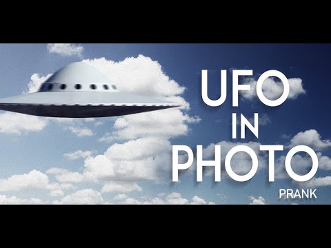 UFO in Photo Prank Video