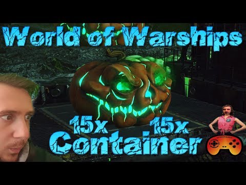 30 "HALLOWEEN 2018 Container" Opening - World of Warships - Gameplay - German - Deutsch