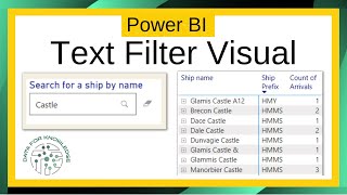 Power BI - Text filter visual (Search box) to help search for words appearing in a specified field