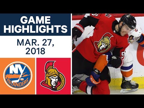 NHL Game Highlights | Islanders vs. Senators - Mar. 27, 2018