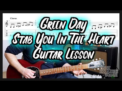 How to play Green Day - Stab You In The Heart Guitar Lesson with TAB