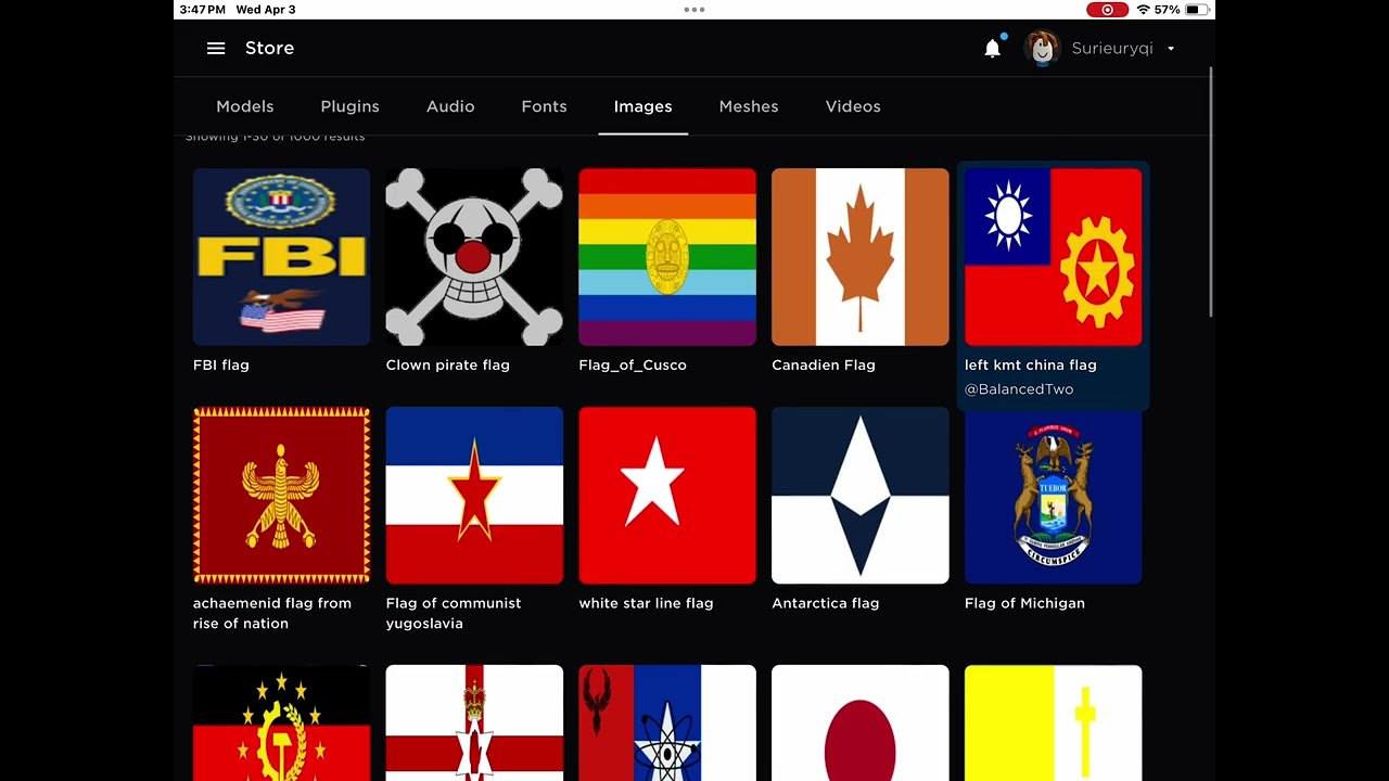 How To Get Flag Ids For Iron assault From roblox library (Mobile and Pc!) (no text  sorry)