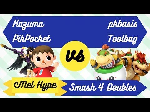 Mel Hype 3.2 - Smash 4 Doubles - Kazuma and PikPocket vs pkbasis and Toolbag - Losers Finals