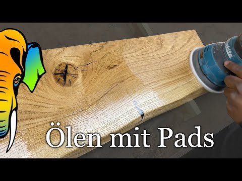 Hartwachsöl auftragen und einpadden | Schleifen & Ölen (Fensterbänke Teil 11)