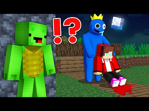Scary Blue Monster Catches JJ & Mikey in Minecraft!