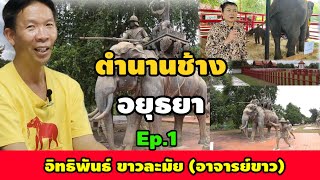 ตำนานช้างอยุธยาโดยอิทธิพันธ์ ขาวละมัย(อาจารย์ขาว)ep.1