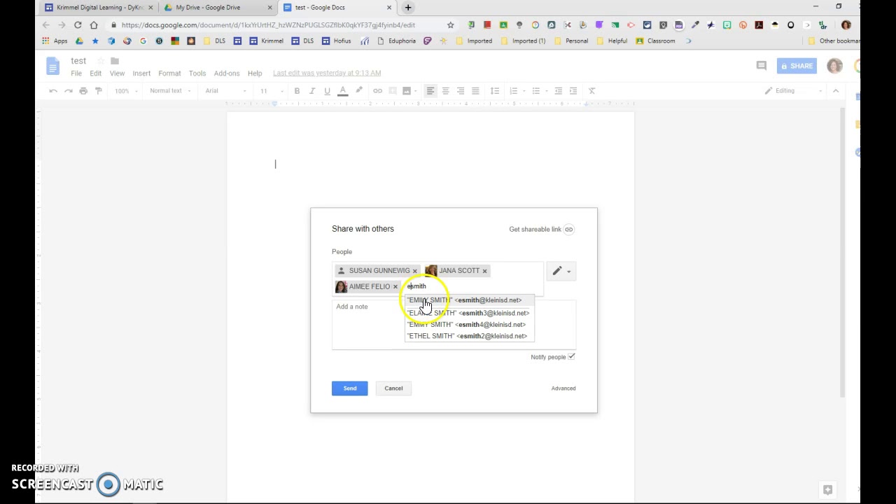 Remove editors from Google doc