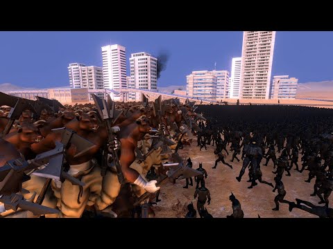 10000 Batmans VS 1000 Giant Minotaurs Ultimate Epic Battle Simulator