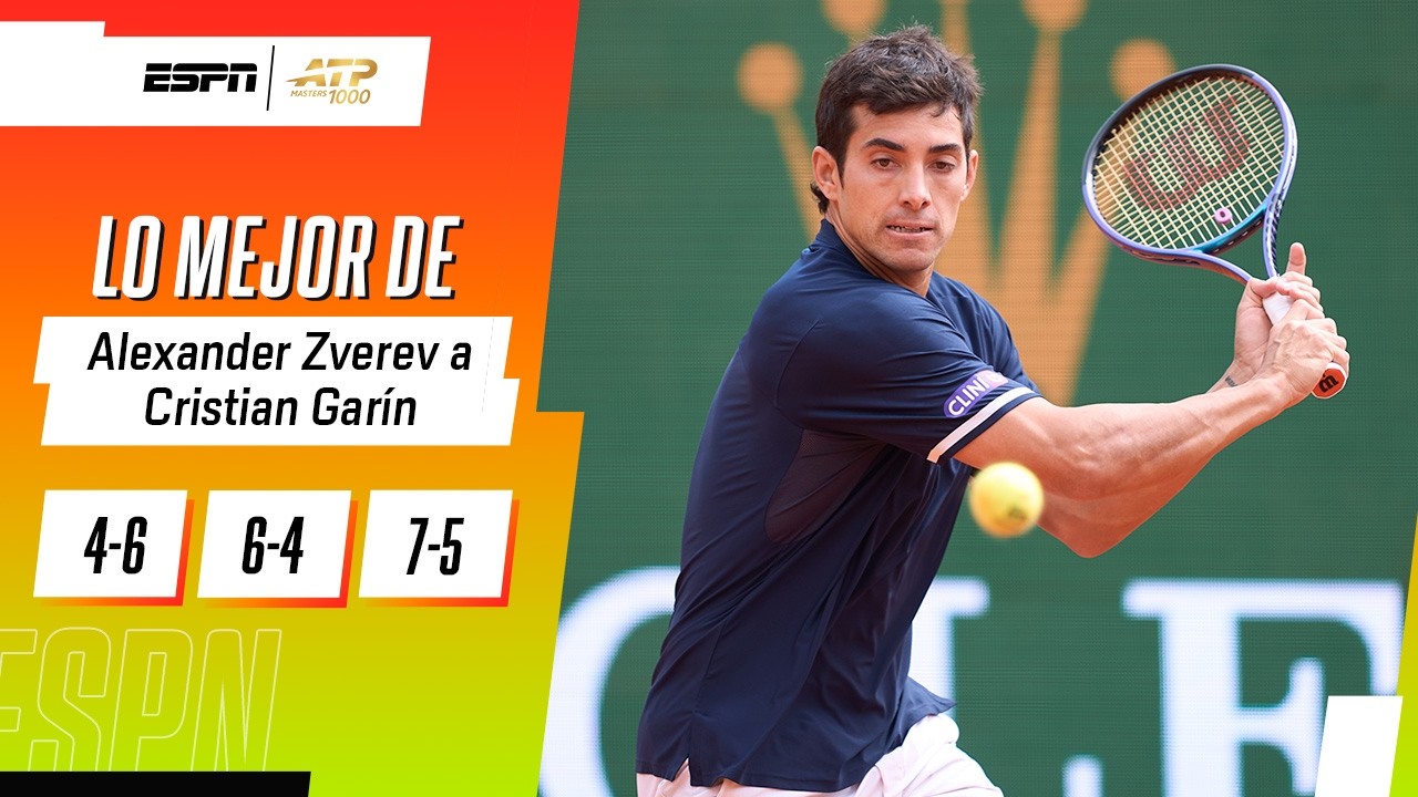 ZVEREV SE RECUPERÓ TRAS CEDER EL PRIMER SET Y DIO VUELTA LA HISTORIA FRENTE A GARÍN | RESUMEN