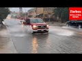 Rising Water Floods Roads In Kerrville, Texas After New Wave Of Heavy Rain
