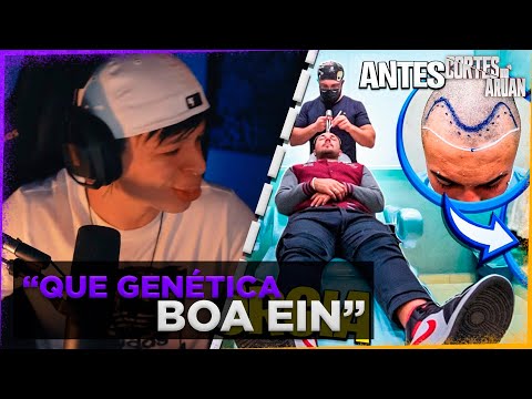 ARUAN REAGE A FIZ A CIRURGIA DE IMPLANTE DE CABELO !!! 👨‍🦲 (LEO DA HORNET) - Cortes do Aruan