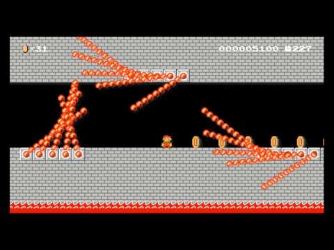 Mario Maker Level - Firebar Palace