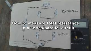 Measure total resistance in series+parallel circuit