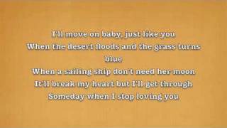 Someday When I Stop Loving You, Carrie Underwood lyrics onscreen